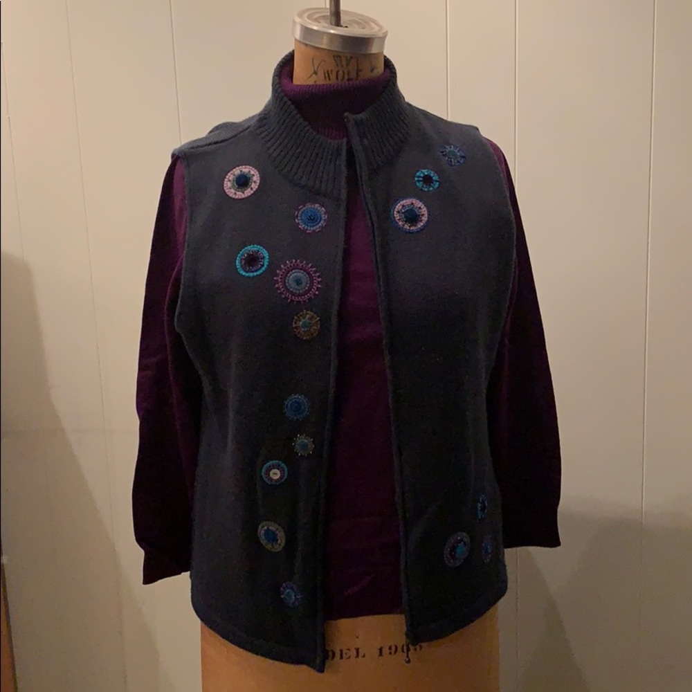 Turtle neck and Vest Bundle.